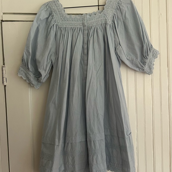 Christy Dawn Dresses & Skirts - Christy Dawn Light Blue Mini Dress with Lace Trim